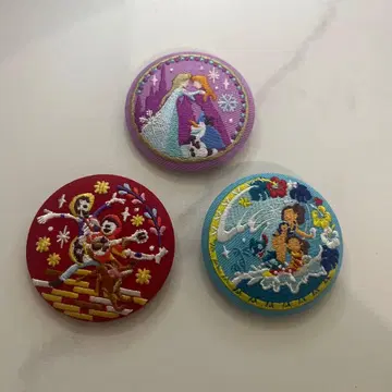 Disney Characters 자수 캔뱃지 비스킷 2