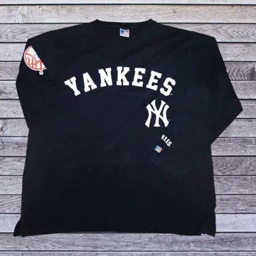 Yankees 블랙 긴팔 티셔츠