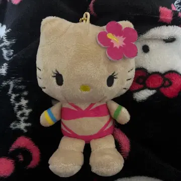 일광화상 키티 블랙 갸루 키티 키링 봉제 인형 헤이세이