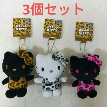 택 포함 새상품 헬로키티 볼체인 마스코트 3색 세트