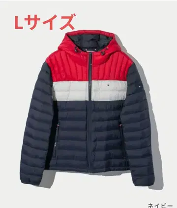 연말 세일 Tommy Hilfiger 패딩 자켓 트리콜로르 컬러 L