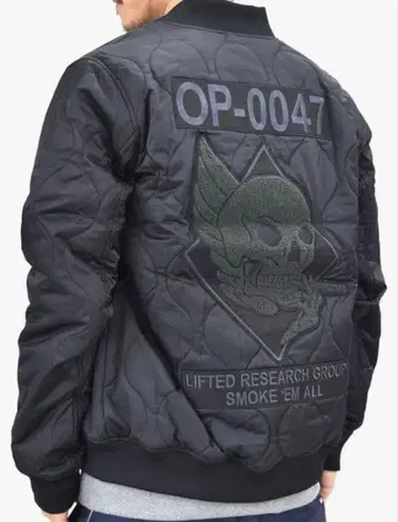 [ 새상품급 ] LRG 블랙 퀼팅 봄버 자켓 XL