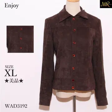 새상품급 Enjoy 자켓 아우터 자켓 긴팔 스웨이드 느낌 무지 고급
