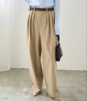 Plage THREE TUCK 와이드 팬츠