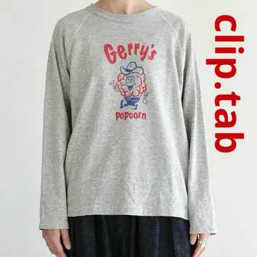 clip.tab 미니 쭈리 팝콘 프린트 풀오버 클립탭