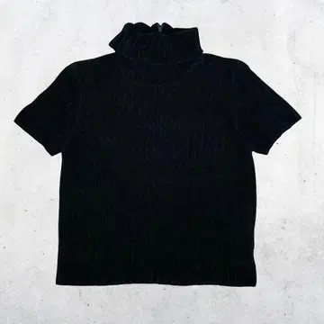 블랙 리브 하이넥 반팔 니트 00's vintage