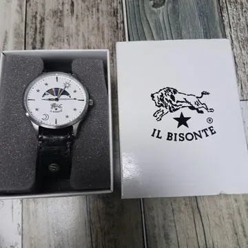 일비종떼 아날로그 손목시계 소가죽 벨트 포함 선&문