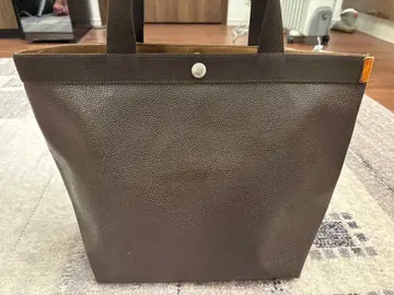 에르베샤 펠리에 토트백 코팅 캔버스 짙은 갈색 컬러