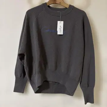 라디에이트 RADIATE 로고 자수 하이 게이지 니트 그레이 야마다야