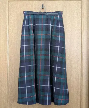 macala stair 마카라스 타 울 타탄 체크 롱 스커트