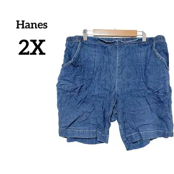 Hanes [ 2X ] 헤인즈 데님 블루 파랑 숏팬츠