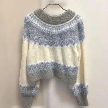 FURFUR 노르딕 무늬 모헤어 니트