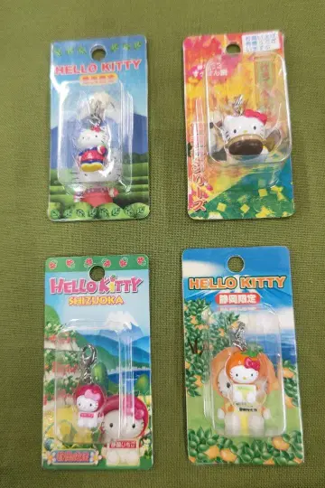 지역 한정 헬로키티 지퍼 마스코트 시즈오카 한정판 4개 세트