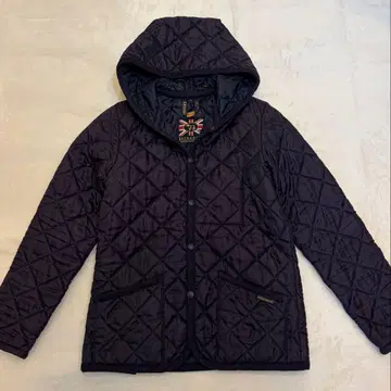 LAVENHAM 라벤햄 후드 부착 퀼팅 자켓 36 영국제 네이비