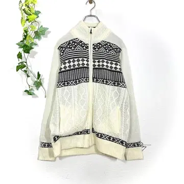 MF 에디토리얼 집업 가디건 (L) 안감 부착 케이블 짜임