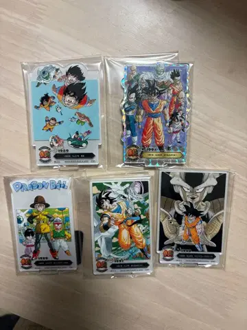 드래곤볼 제일복권 아크릴 스탠드 5장 세트