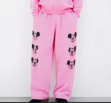 WC 미니 마우스 프린트 스웨트 팬츠 핑크