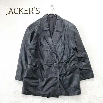 자카즈 소가죽 레더 더블 자켓 ( L ) 충전솜 방한 블랙