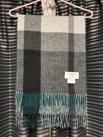 [ 최종 가격 ] SHIPS 쉽스 체크 무늬 캐시미어 머플러