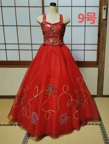 드레스 빨간색 연주회 무대 의상 9호