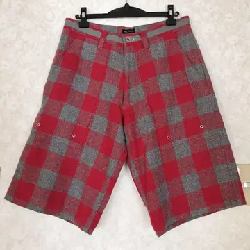 밀크보이 울 팬츠 블록 체크 MILKBOY 하프 팬츠