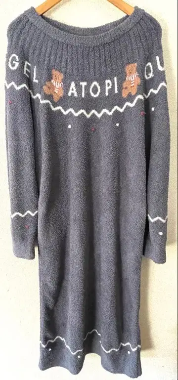 젤라또피케 니트 원피스 노르딕 베어 네이비