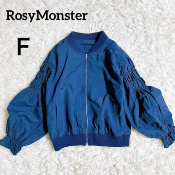 로지몬스터 볼륨 소매 MA-1 블루종 집업 네이비