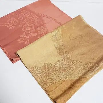 (0804) 오비 장식 천 2점 묶음 판매 기모노 일본 의류 잡화