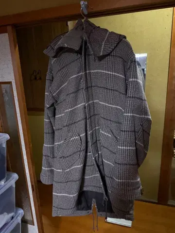 glamb 체크 무늬 더플 코트