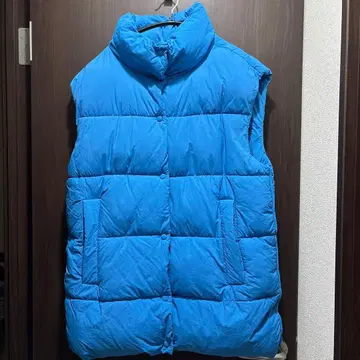 ZARA 슬리브리스 다운 베스트 XS-S 파랑