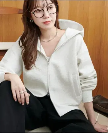 후드티 [어른을 위한 후드티] 본딩 W 지퍼 후드티 여성용