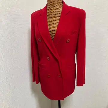 No Mose 빨간색 더블 브레스트 테일러드 자켓