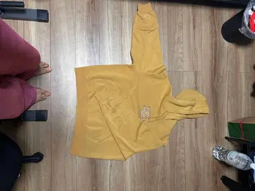 H&M 머스타드 프린트 후드티 L