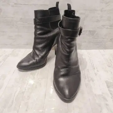 다이애나 DIANA 가죽 앵클부츠 블랙 중간 힐 23cm