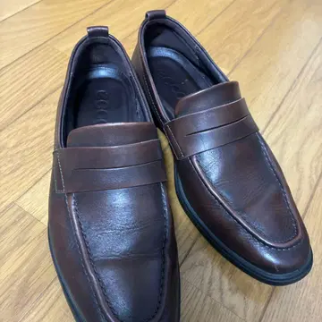 ecco 브라운 가죽 로퍼