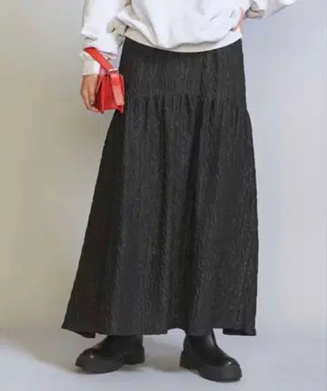 BEAUTY&YOUTH UNITED ARROWS 개더 스커트 블랙