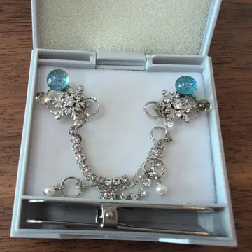 피아리 snow 눈의 결정 귀찌 시미즈자카 유리관