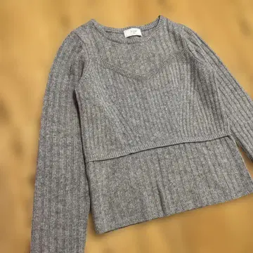 SLOBE IENA 슬로브 이에나 뷔스티에 디자인 풀오버 양모 그레이