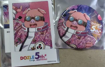 도즈루사 5주년 페스티벌 오오하라 MEN 캔뱃지와 폴라로이드풍 카드