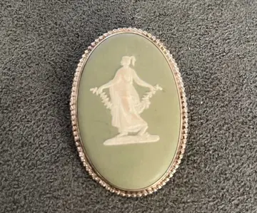 빈티지 웨지우드 스털링 실버 재스퍼웨어 브로치