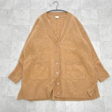 C.T.Plage 니트 가디건 루즈핏 울 사이드 슬릿