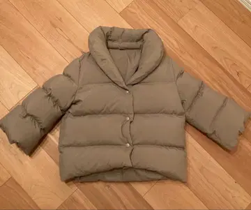 모카 베이지 다운 자켓 숏 기장