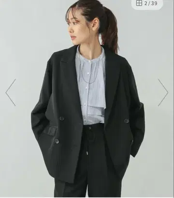 GLOBAL WORK 아름다운 실루엣 W 크로스 자켓