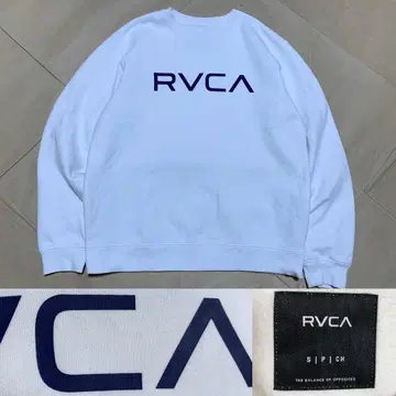 RVCA 맨투맨 트레이닝복 화이트 풀오버 루카 속기모 화이트
