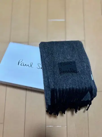 Paul Smith 'Cropped Logo' 캐시미어 블렌드 머플러