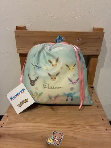 포켓몬스터 이브이즈 복조리 파우치 포함 담요 포켓몬 미사용 새상품