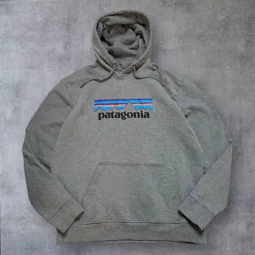 Patagonia 후드 맨투맨 그레이 프론트 로고 아웃도어 L