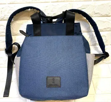 허시파피 네이비 토트형 백팩