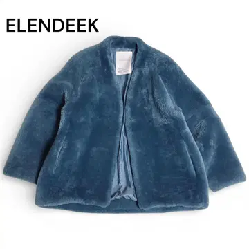 [ 새상품급 ] ELENDEEK 엘렌딕 리얼 무스탕 노카라 자켓