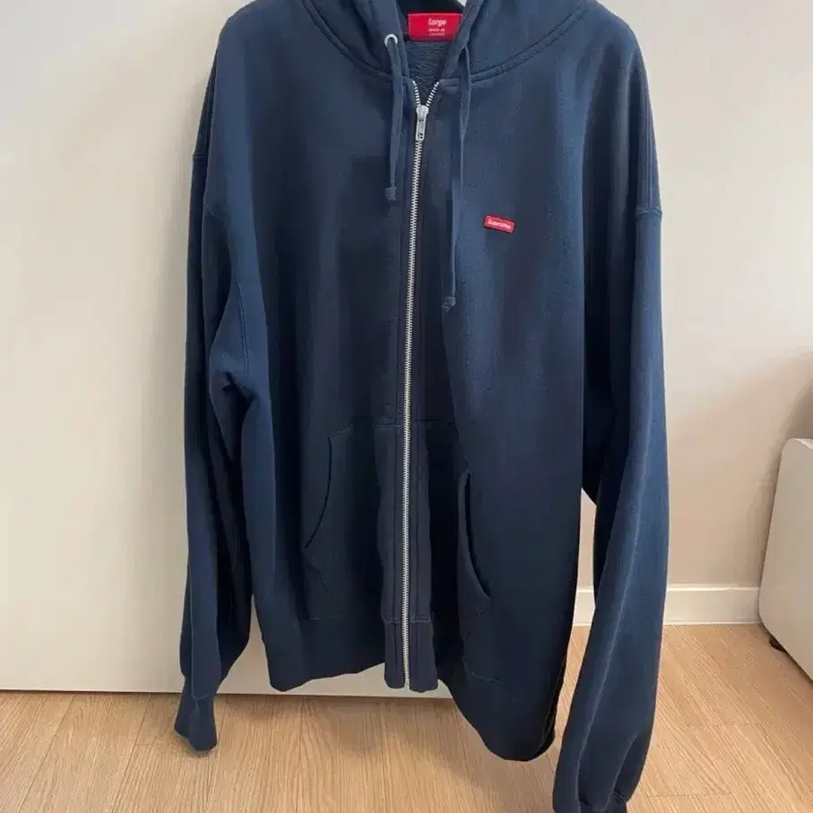 Supreme Small Logo Hooded Zip-up Navy L | Bunjang Global